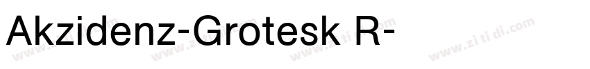 Akzidenz-Grotesk R字体转换